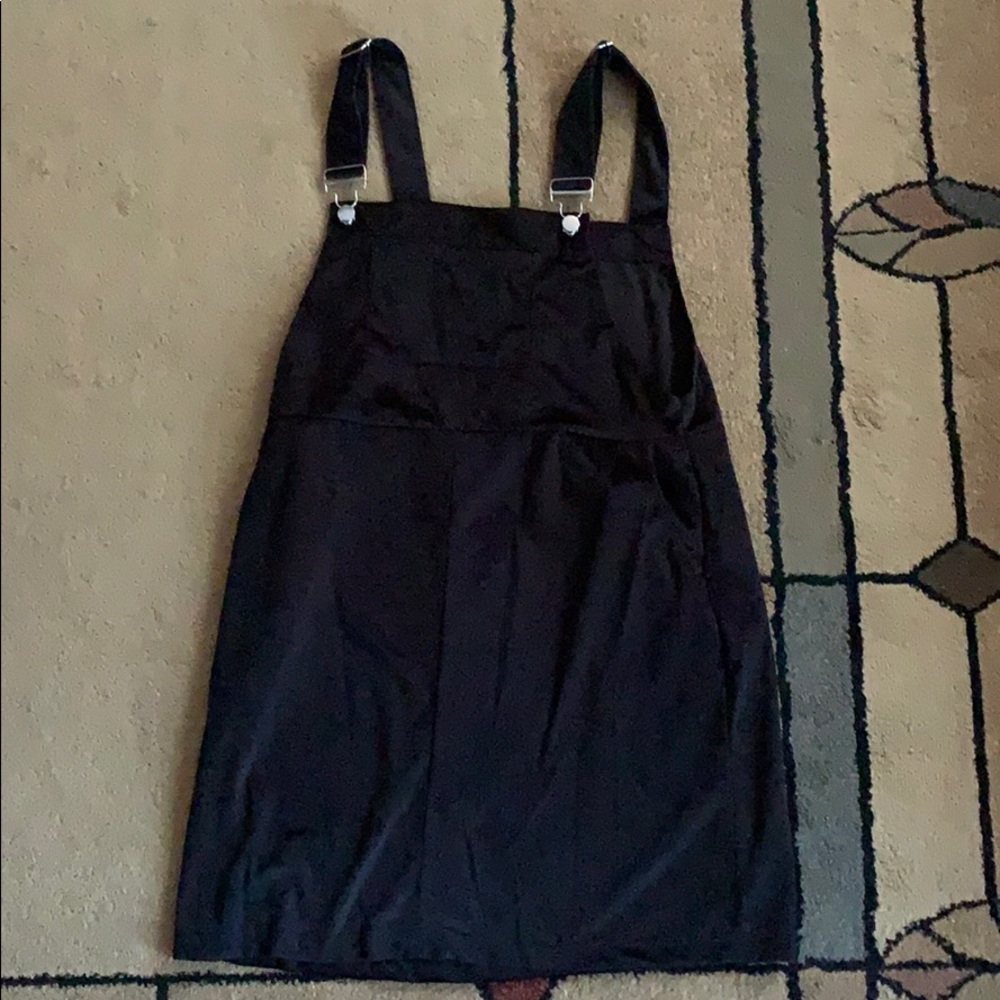 Pocket front overall dress